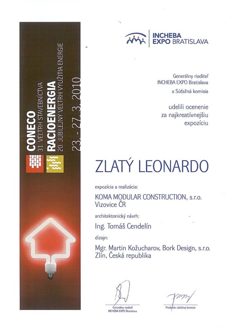 Zlatý Leonardo, CONECO 2010